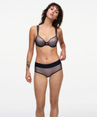 Soutien-gorge coque à mémoire de forme enveloppant Chantelle Smooth Lines noir beige C11N60-0DS