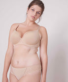Soutien-gorge coque armatures spacer 3D Simone Pérèle Caresse peau rosée 12A316-739