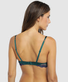 Soutien-gorge coque en soie Lise Charmel Splendeur soie turquoise ACC8580-ST face