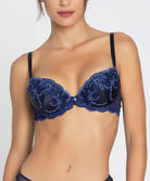 Soutien-gorge coque en soie Lise Charmel Splendeur Soie bermudes bleu ACC8580-BS