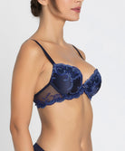 Soutien-gorge coque en soie Lise Charmel Splendeur Soie bermudes bleu ACC8580-BS