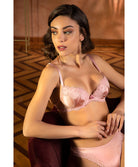 Soutien-gorge coque en soie Lise Charmel Splendeur soie rose vintage ACC8580-SU
