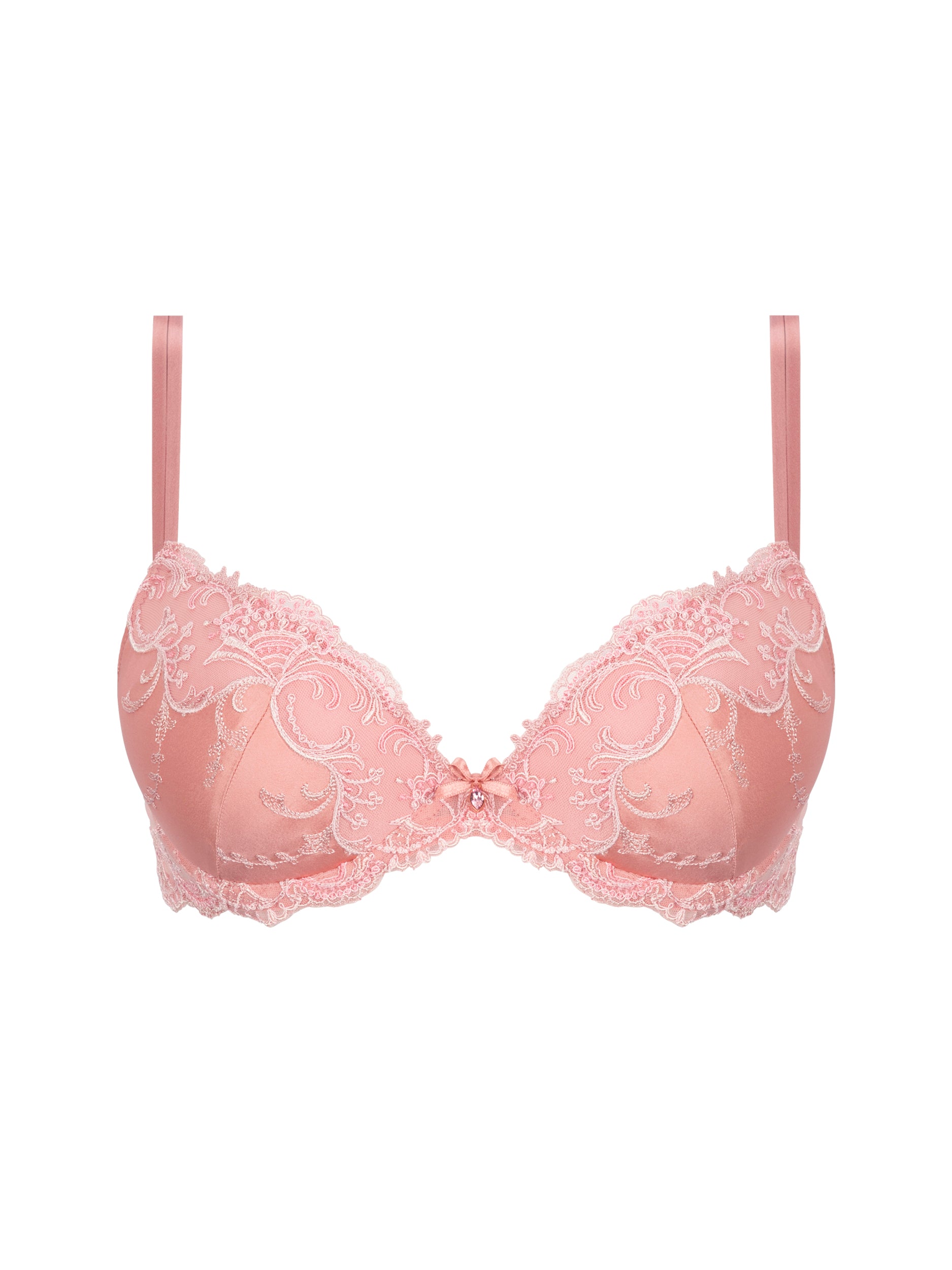 Soutien-gorge coque en soie Lise Charmel Splendeur soie rose vintage ACC8580-SU