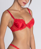 Soutien-gorge coque en soie Lise Charmel Splendeur soie rouge ACC8580-RS	2