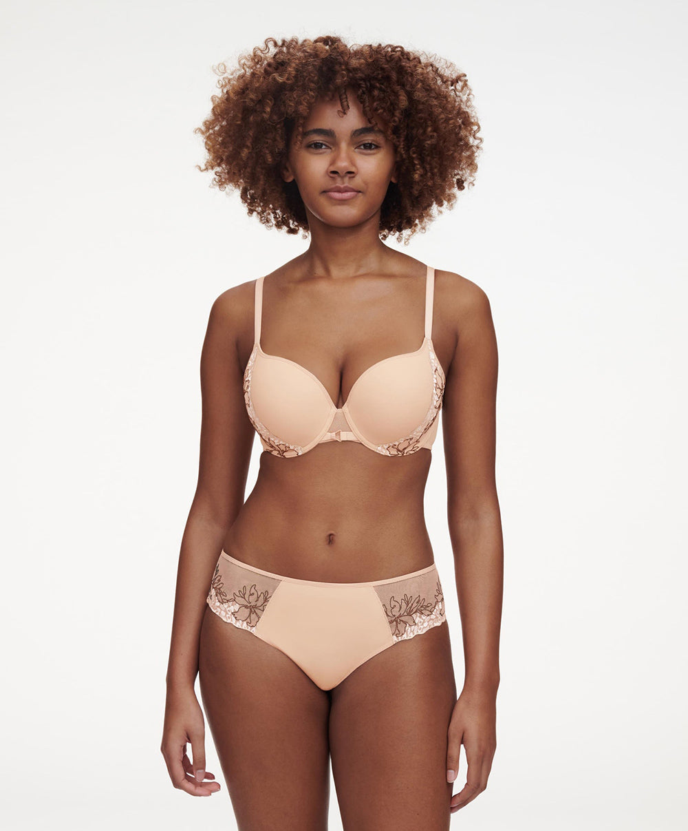 Soutien-gorge coque enveloppant Chantelle Spice clay nude noir C22BN0-0JK