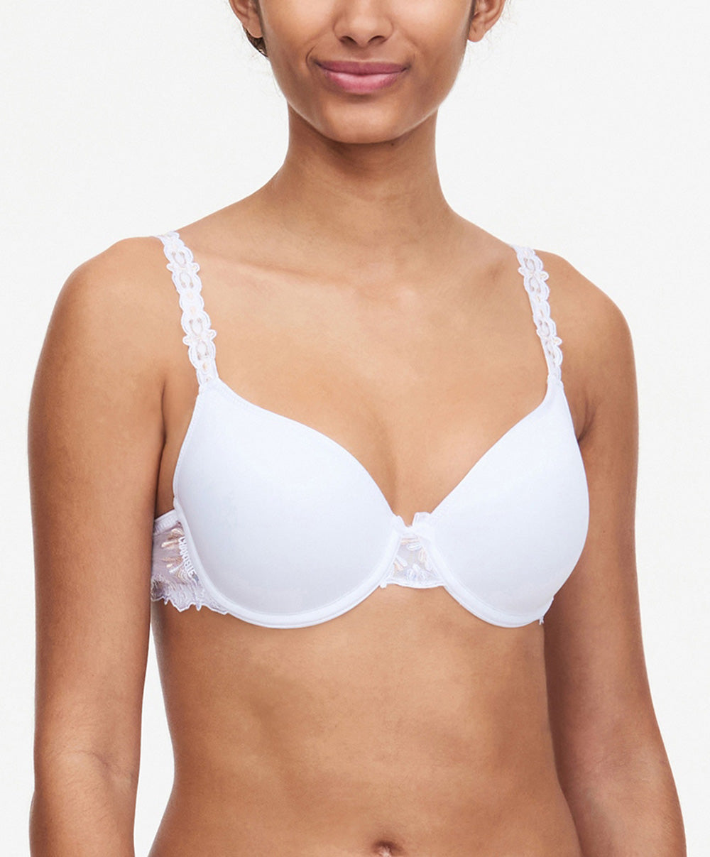 Soutien-gorge coque à mémoire de forme Chantelle Champs Elysées blanc marron C26060-0QS