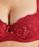 Soutien-gorge coque forme corbeille rouge Aube Amoureuse rouge Aubade QA04-ROAM