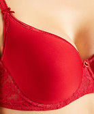Soutien-gorge coque moulé lisse spacer rouge Rosessence rouge gala Aubade HK09-02-GALA