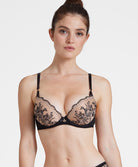 Soutien-gorge push-up coque plunge Trésor Infini black magic Aubade IDN08-BMAG