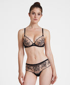 Soutien-gorge push-up coque plunge Trésor Infini black magic Aubade IDN08-BMAG