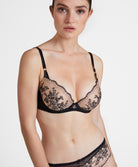 Soutien-gorge push-up coque plunge Trésor Infini black magic Aubade IDN08-BMAG