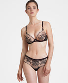 Soutien-gorge push-up coque plunge Trésor Infini black magic Aubade IDN08-BMAG