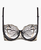 Soutien-gorge corbeille Fleur de Tatoo encre noire Aubade TB14-ENNO