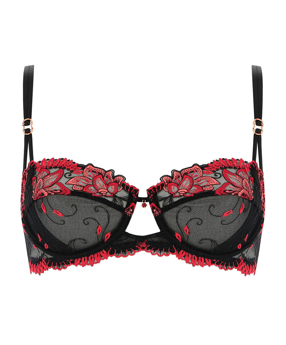 Soutien-gorge corbeille Lise Charmel Écrin Désir noir et rouge