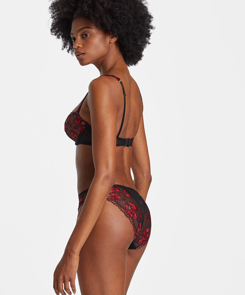 Soutien-gorge corbeille Mélodie d'été black cherry Aubade ICF14-BCHE