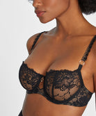 Soutien-gorge corbeille Night Bird black queen Aubade RDF14-BQUE
