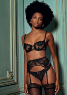 Soutien-gorge corbeille Night Bird black queen Aubade RDF14-BQUE