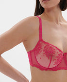 Soutien-gorge corbeille Simone Pérèle Intrigue rose disco 1E2330-346