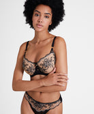 Soutien-gorge corbeille armatures Trésor Infini black magic Aubade IDF14-BMAG