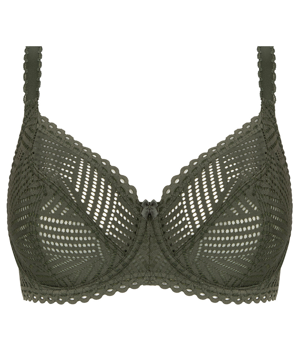 Soutien-gorge corbeille bonnets profonds "Fitting" Antigel de Lise Charmel Tressage Graphic éclat aventure kaki FCC2837-EA