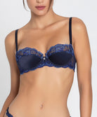 Soutien-gorge corbeille en soie Lise Charmel Splendeur Soie bermudes bleu ACC3080-BS