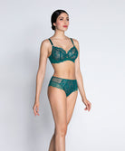 Soutien-gorge corbeille grand taille Lise Charmel Sublime en Dentelle vert princesse ACH2813-VP
