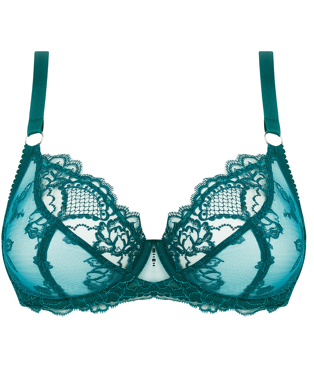 Soutien-gorge corbeille grand taille Lise Charmel Sublime en Dentelle vert princesse ACH2813-VP