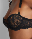 Soutien-gorge corbeille Flowermania Noir Aubade LAF14-NOIR
