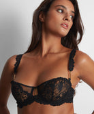 Soutien-gorge corbeille Flowermania Noir Aubade LAF14-NOIR
