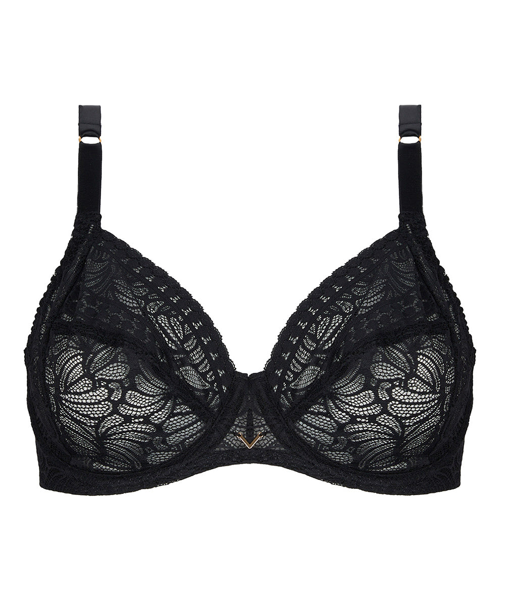 Soutien-gorge couvrant grande taille armature "Bien-être" Antigel de Lise Charmel Atelier Séduction noir FCH6157-NO