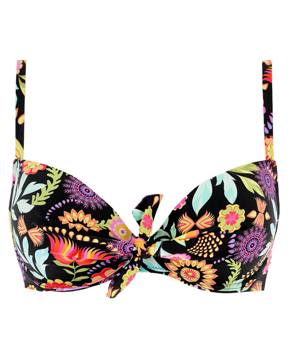 Soutien-gorge de bain coque La Muse en Fleurs bouquet radieux noir Antigel Bain EBB4330-BR 10
