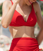 Soutien-gorge de bain coque sans armatures La Chiquissima rouge Antigel Bain FBB6614-MR