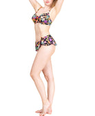 Soutien-gorge de bain corbeille grande taille La Muse en Fleurs bouquet radieux noir Antigel Bain FBB3530-BR