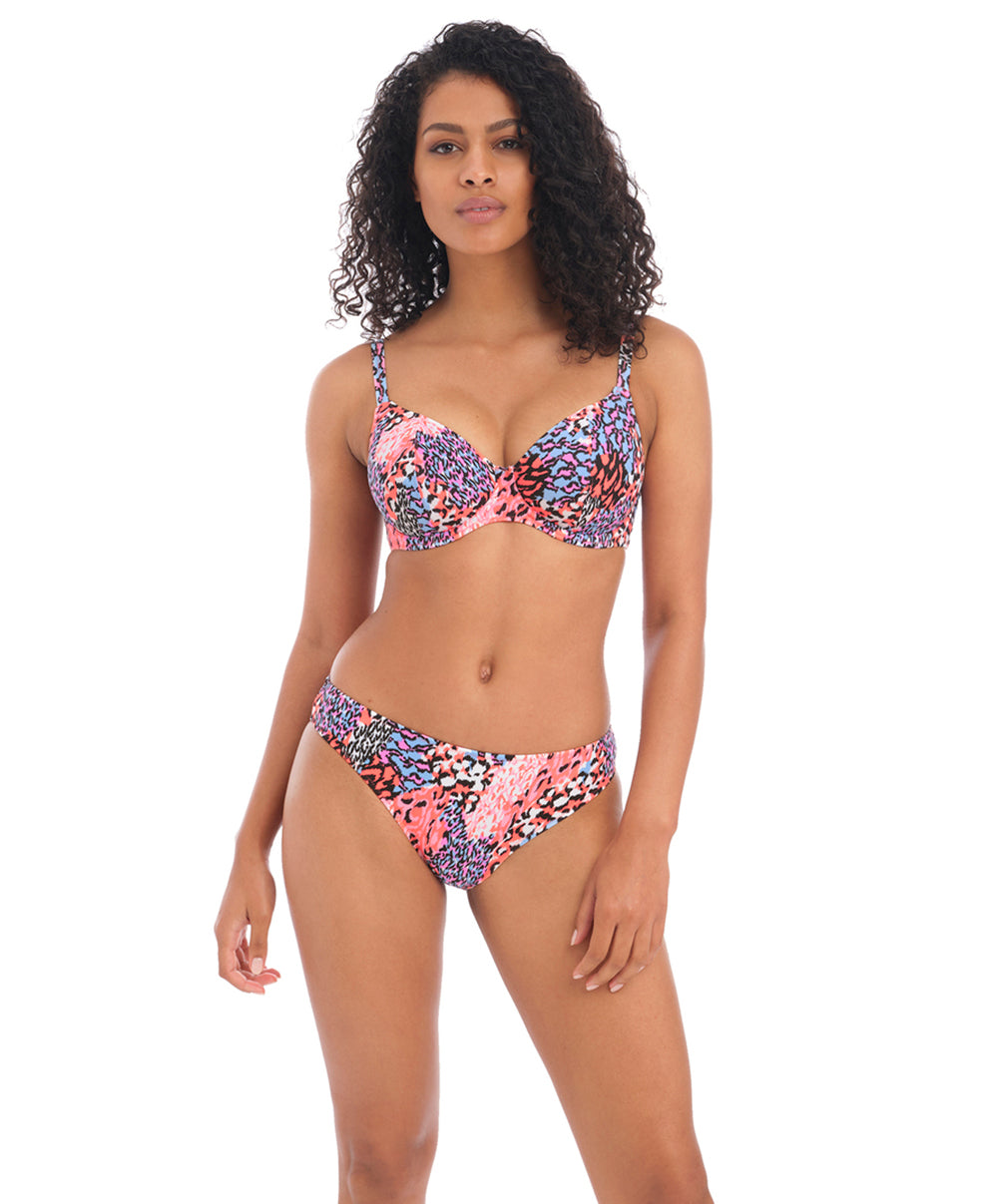 Soutien-gorge de bain décolleté plongeant Serengeti Haze multicolore Freya swim AS201802-MUI