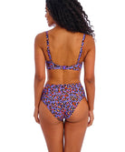 Soutien-gorge de bain décolleté plongeant grande taille Santiago nights Leopard Freya swim AS205602-LED