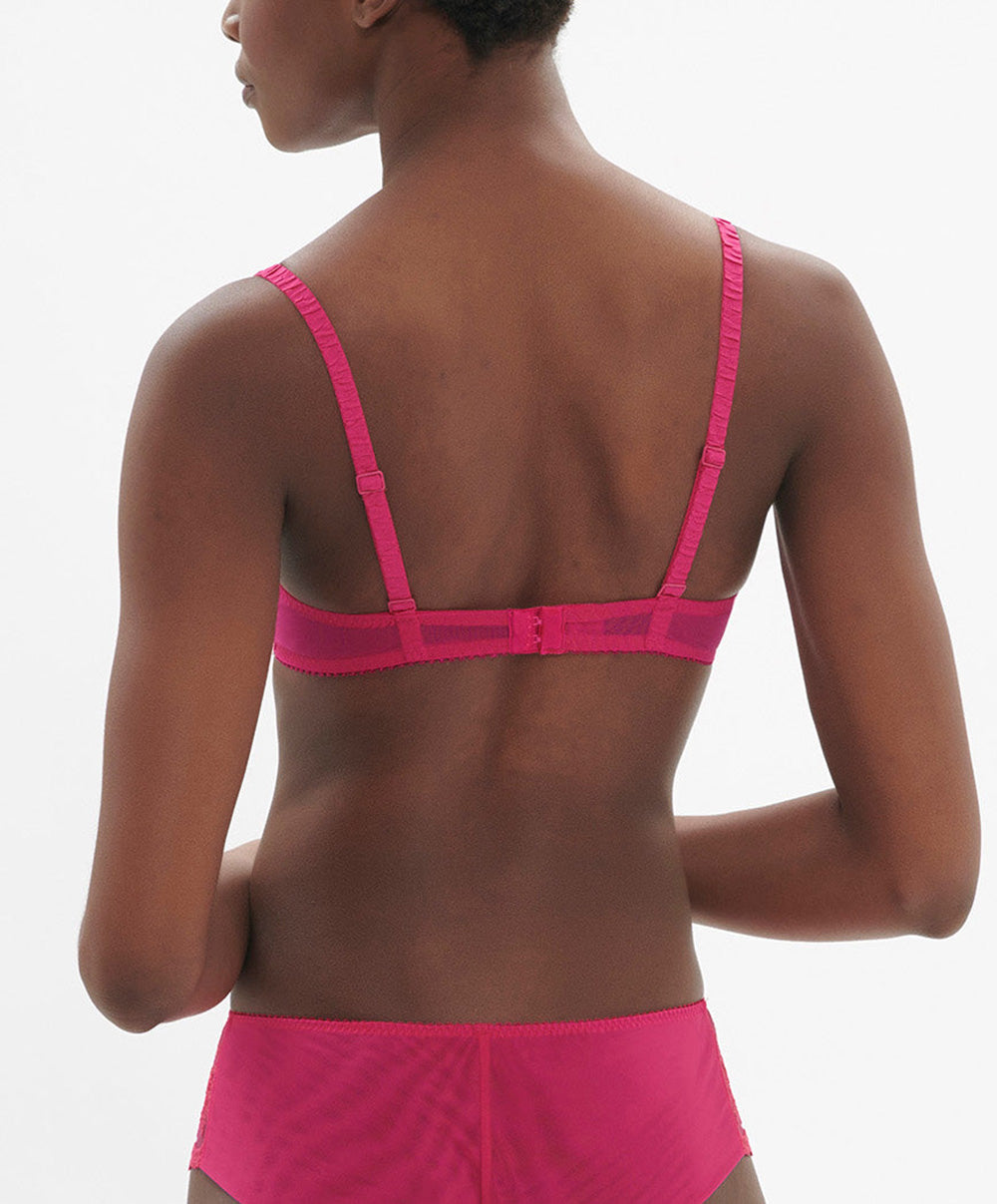 Soutien-gorge décolleté plongeant à armatures Simone Pérèle Intrigue rose disco 1E2319-346