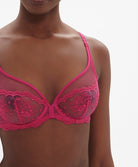 Soutien-gorge décolleté plongeant à armatures Simone Pérèle Intrigue rose disco 1E2319-346