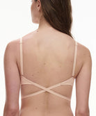 Soutien-gorge coques dos nu multipositions Chantelle Open Back beige doré C912N9-01N