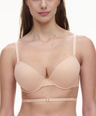 Soutien-gorge coques dos nu multipositions Chantelle Open Back beige doré C912N9-01N