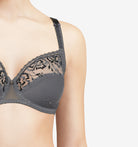Soutien-gorge couvrant 3 parties grande taille Chantelle Every curve gris ardoise C16B10-047