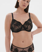 Soutien-gorge emboitant armatures bonnets profonds Simone Pérèle Intrigue noir 1E2320-015