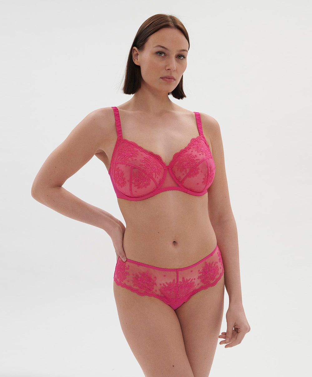 Soutien-gorge emboitant armatures bonnets profonds Simone Pérèle Intrigue rose disco 1E2320-346