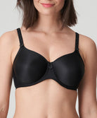 Soutien-gorge emboitant moulé grande taille à armatures invisible PrimaDonna Satin noir 0161332-0161333-ZWA