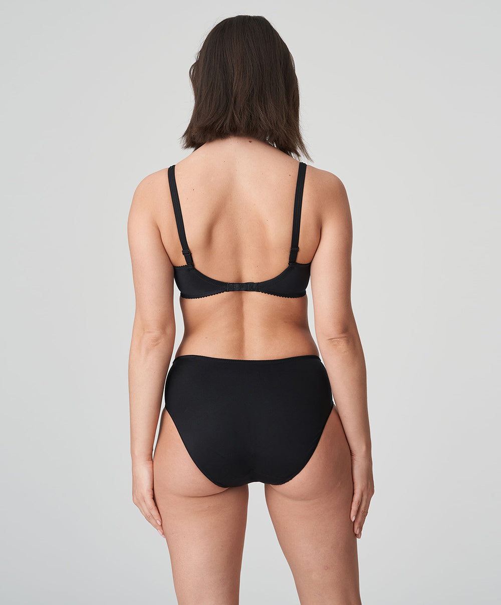 Soutien-gorge emboitant moulé grande taille à armatures invisible PrimaDonna Satin noir 0161332-0161333-ZWA