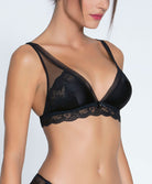 Soutien-gorge en soie sans armatures triangle Lise Charmel Splendeur Soie noir ACC6580-NO