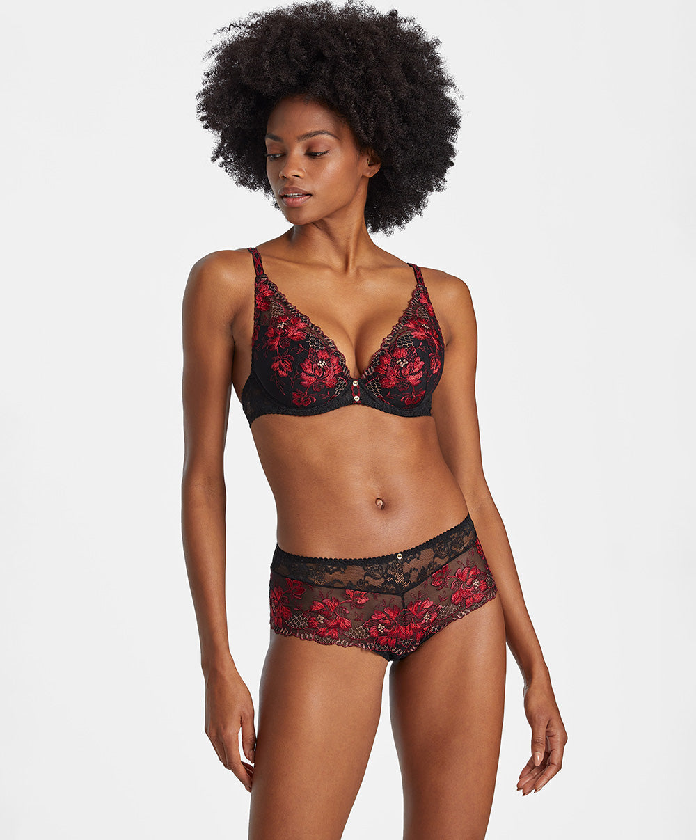 Soutien-gorge foulard push-up Mélodie d'été black cherry Aubade ICN81-BCHE