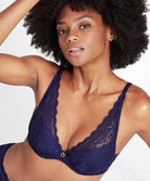 Soutien-gorge foulard triangle plunge effet push Rosessence nocturne Aubade HK81-6-NOTU