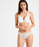 Soutien-gorge foulard triangle plunge effet push Rosessence opale Aubade HK81-OPAL