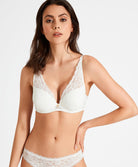 Soutien-gorge foulard triangle plunge effet push Rosessence opale Aubade HK81-OPAL