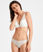 Soutien-gorge foulard triangle plunge effet push Rosessence opale Aubade HK81-OPAL